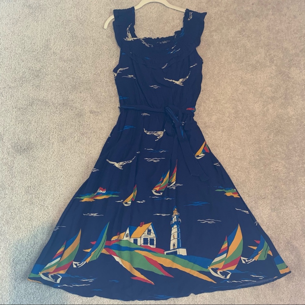 Anthropologie nautical unique women’s dress